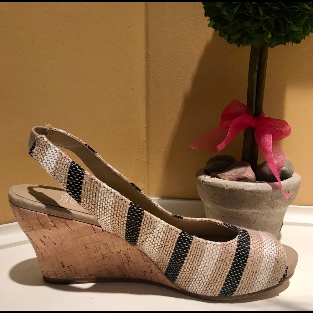 NEW EILEEN FISHER VERO CUOIO CORK WEDGES SZ 6.5